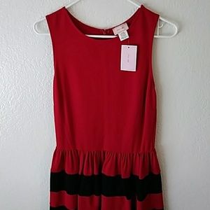 Dress black and red